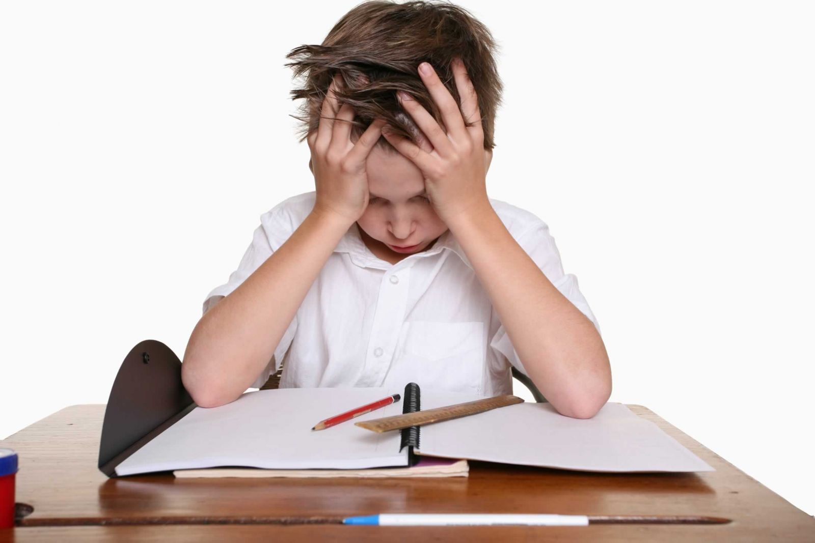 Школьная тревожность. "Дети и стресс". Стресс учеников. Трудности в учебе. Усталый ученик.